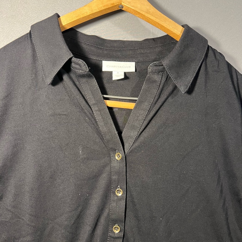 Charter Club Men's Dark Button Down Shirt